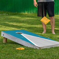 Teal Triangle - Cornhole Board Wrap - Set of 2