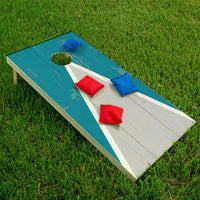 Teal Triangle - Cornhole Board Wrap - Set of 2