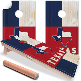 Texas State - Cornhole Board Wrap - Set of 2
