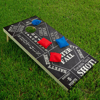 Chalkboard Drinking Game - Cornhole Board Wrap - Set of 2