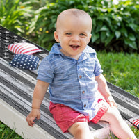 Black and White American Flag - Cornhole Board Wrap - Set of 2