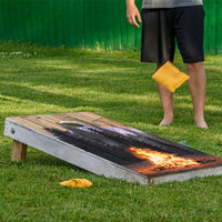 Campfire - Cornhole Board Wrap - Set of 2