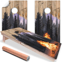 Campfire - Cornhole Board Wrap - Set of 2
