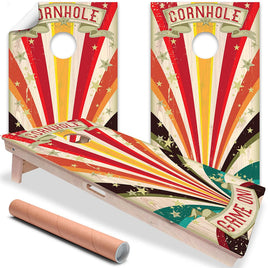 Circus Stripes - Cornhole Board Wrap - Set of 2