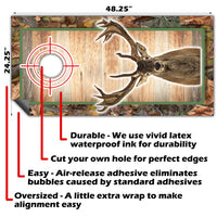 Deer Hunting - Cornhole Board Wrap - Set of 2