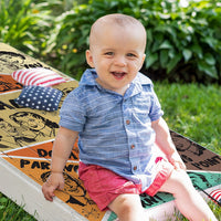 Retro Style Drinking Game - Cornhole Board Wrap - Set of 2