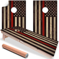 Fire Fighter Support - Cornhole Board Wrap - Set of 2