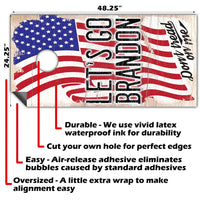 Let's Go Brandon - Cornhole Board Wrap - Set of 2