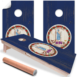Virginia State - Cornhole Board Wrap - Set of 2
