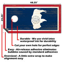 Wyoming State - Cornhole Board Wrap - Set of 2