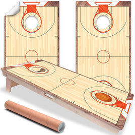 Basketball Court - Cornhole Board Wrap - Set of 2
