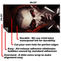 Frankenstein vs Dracula - Cornhole Board Wrap - Set of 2