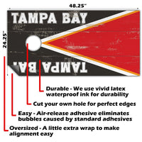 Tampa Bay Football - Cornhole Board Wrap - Set of 2