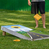 Scenic Road Mountain View - Cornhole Board Wrap - Set of 2