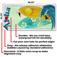 Aloha Surf - Cornhole Board Wrap - Set of 2