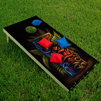 Tropical Tiki Mugs - Cornhole Board Wrap - Set of 2