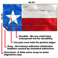Texas Flag - Cornhole Board Wrap - Set of 2
