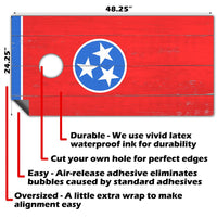 Tennessee State - Cornhole Board Wrap - Set of 2