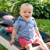 Life's a Beach Flamingo - Cornhole Board Wrap - Set of 2