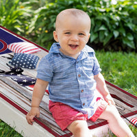 Elk Hunting American Flag - Cornhole Board Wrap - Set of 2