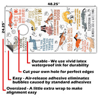 Goofy Doggos - Cornhole Board Wrap - Set of 2