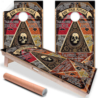 Oujia Board - Cornhole Board Wrap - Set of 2