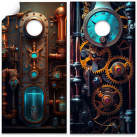 Steampunk - Cornhole Board Wrap - Set of 2