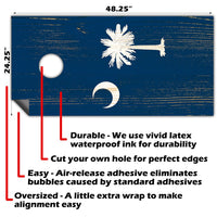 South Carolina State - Cornhole Board Wrap - Set of 2