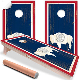 Wyoming State - Cornhole Board Wrap - Set of 2