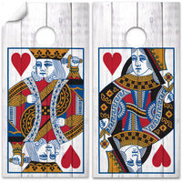 King and Queen of Hearts - Cornhole Board Wrap - Set of 2