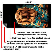 Party Animals Goldens - Cornhole Board Wrap - Set of 2