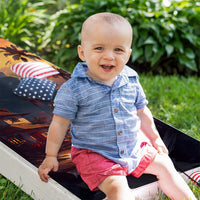 Tropical Sunset Painting - Cornhole Board Wrap - Set of 2