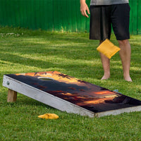 Tropical Sunset Painting - Cornhole Board Wrap - Set of 2