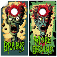 Zombie Headshot - Cornhole Board Wrap - Set of 2