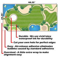 Golf Course - Cornhole Board Wrap - Set of 2