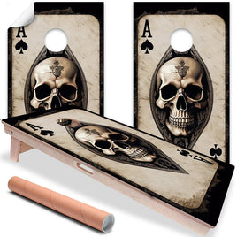 Ace of Skulls - Cornhole Board Wrap - Set of 2