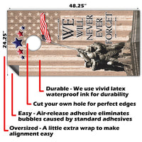Military Pride - Cornhole Board Wrap - Set of 2