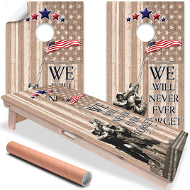 Military Pride - Cornhole Board Wrap - Set of 2
