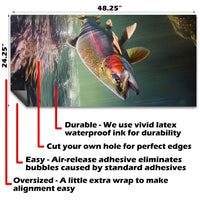 Blue Lake Fishing - Cornhole Board Wrap - Set of 2