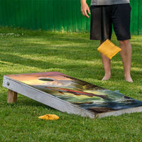 Blue Lake Fishing - Cornhole Board Wrap - Set of 2