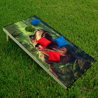 T-Rex and Triceratops - Cornhole Board Wrap - Set of 2
