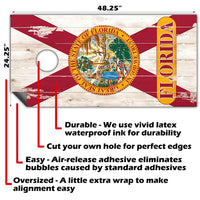 Florida State Flag - Cornhole Board Wrap - Set of 2