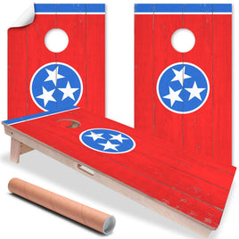 Tennessee State - Cornhole Board Wrap - Set of 2