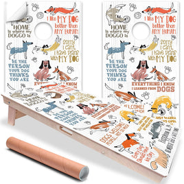 Goofy Doggos - Cornhole Board Wrap - Set of 2