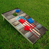 USA American Flag Popsicle - Cornhole Board Wrap - Set of 2