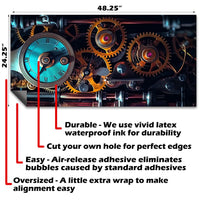 Steampunk - Cornhole Board Wrap - Set of 2