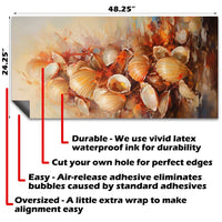 Shells Painting - Cornhole Board Wrap - Set of 2