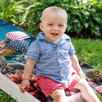 Sea Turtles in Ocean - Cornhole Board Wrap - Set of 2