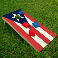 Puerto Rican Flag - Cornhole Board Wrap - Set of 2