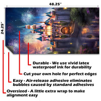 Magic Castles - Cornhole Board Wrap - Set of 2